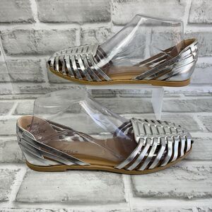 H&M Silver Women’s Woven Flat Sandals